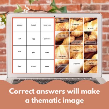 French food activities digital vocabulary game la nourriture, image 4