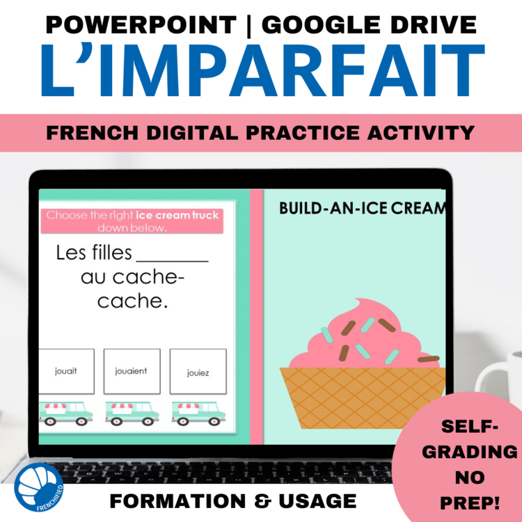 L'imparfait verb conjugation digital French practice activity game