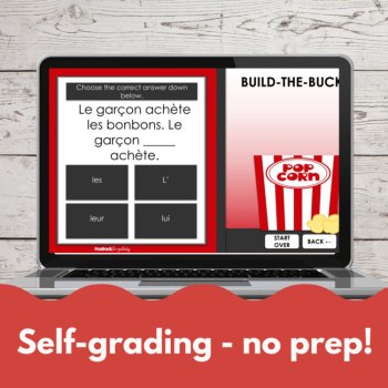 French Direct and Indirect Object Pronouns Grammar Game Activity, image 2