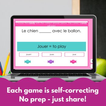 French language review games grammar and French vocabulary digital games bundle, image 3