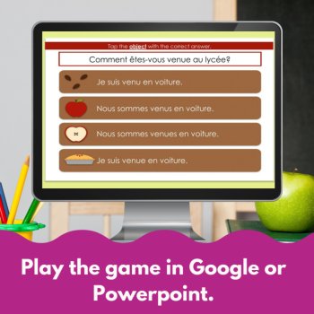 French language review games grammar and French vocabulary digital games bundle, image 4
