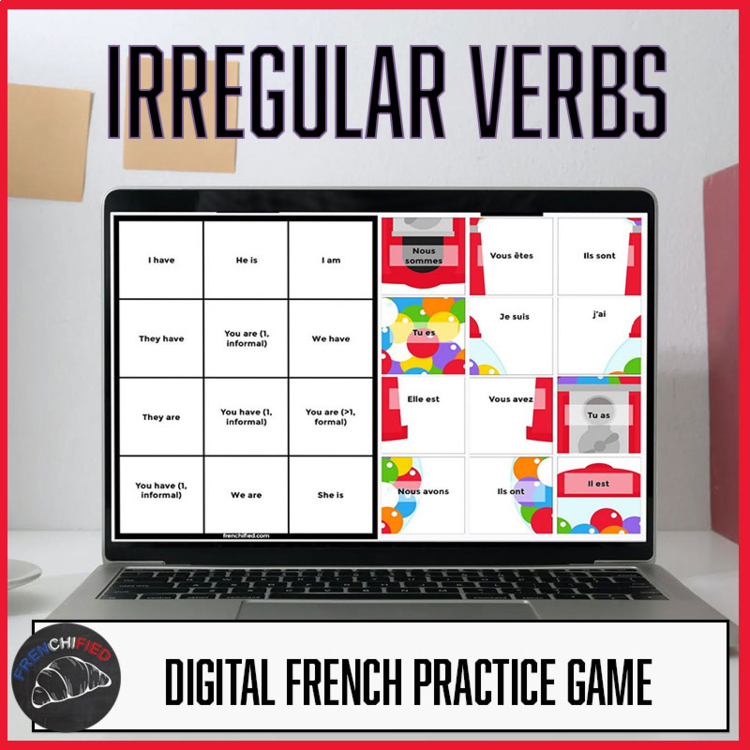 Beginner French Irregular Verbs Game for Avoir Être Faire Aller Venir Prendre