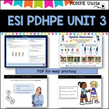 ES1 kinder UNIT 3 NSW  PDHPE Complete Unit-safety, health, wellbeing, movement, image 4