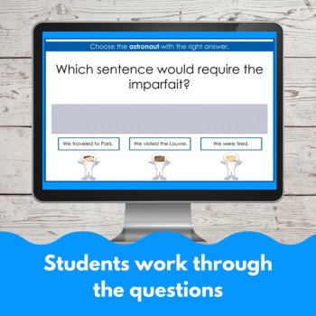Passé Composé Imparfait Review Game | Self-Grading French Digital Game Practice, image 3