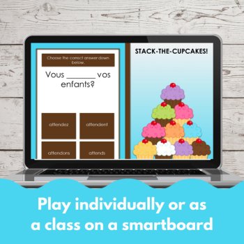 Beginner French RE Verbs Conjugation Game Present Tense Grammar Practice, image 4