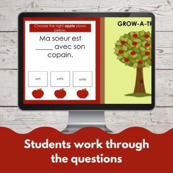 French Passé Composé with être digital game - Vandertramp verbs grammar game, image 3