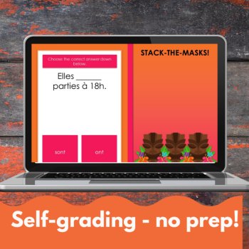 French grammar Passé Composé digital practice game avoir/être? past tense, image 2