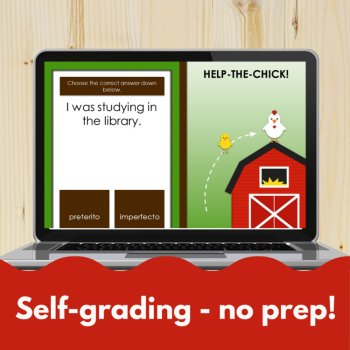 Spanish Preterite or Imperfect? Self-Grading Digital Practice Game, image 2