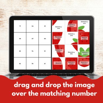 Numbers 100 and Higher in Spanish | Digital Self-Grading Games, image 2