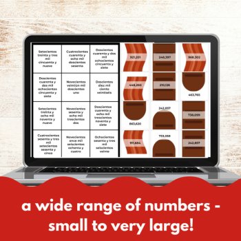 Numbers 100 and Higher in Spanish | Digital Self-Grading Games, image 3