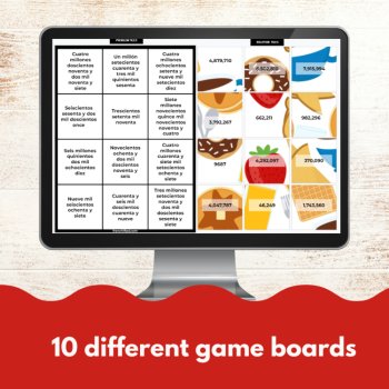Numbers 100 and Higher in Spanish | Digital Self-Grading Games, image 4