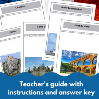 French escape rooms/escape digital game activities bundle - French culture, image 2