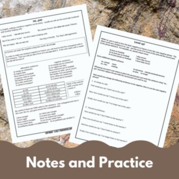 French grammar lesson and worksheets - French negatives ne pas, image 3