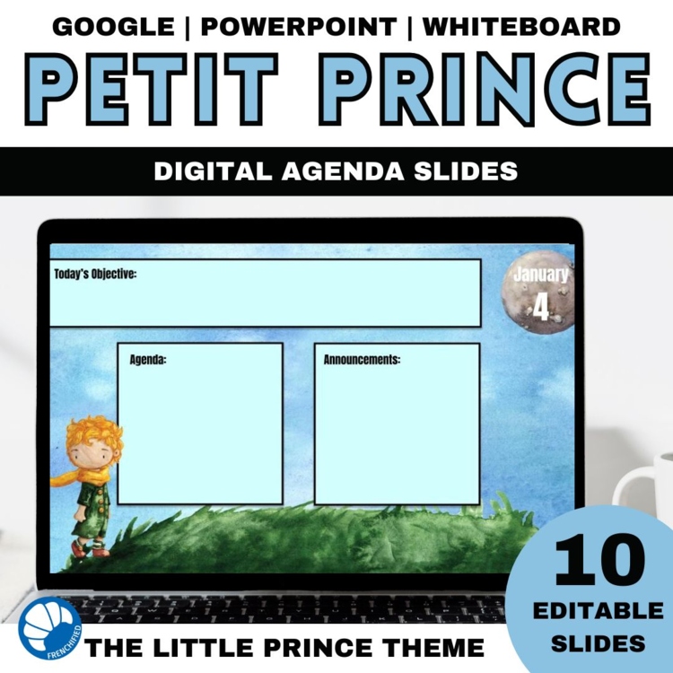 Le Petit Prince Little Prince theme Google slides daily agenda template