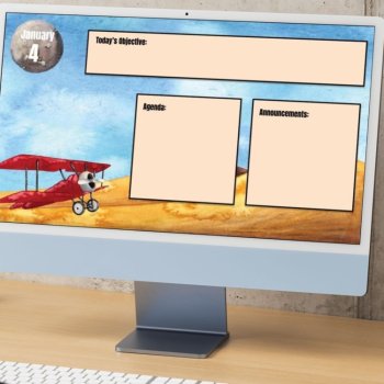 Le Petit Prince Little Prince theme Google slides daily agenda template, image 2