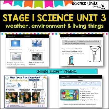 STAGE 1 UNIT 3 NSW aligned Science -weather, environments and living things, image 3