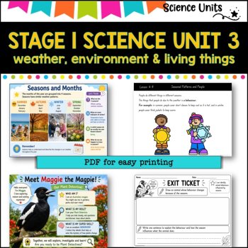 STAGE 1 UNIT 3 NSW aligned Science -weather, environments and living things, image 4