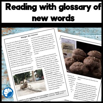 French Reading Comprehension | Manger des Insectes Eating Bugs, image 2
