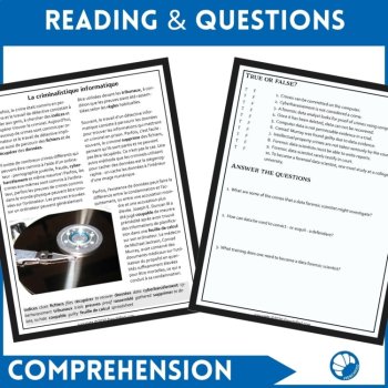 French science reading comprehension de activity & questions Data forensics, image 2