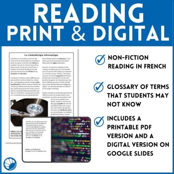 French science reading comprehension de activity & questions Data forensics, image 3