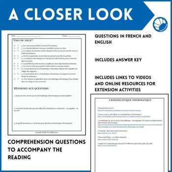French science reading comprehension de activity & questions Data forensics, image 4