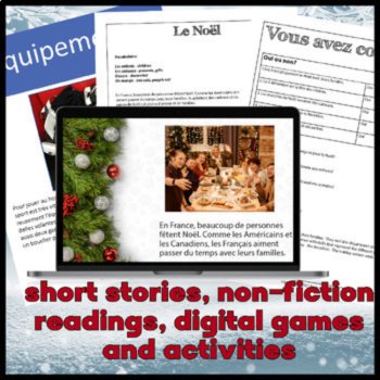 French Christmas & Winter Bundle | Beginning and Intermediate French Activities, image 3