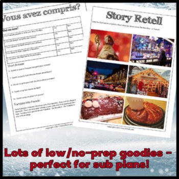 French Christmas & Winter Bundle | Beginning and Intermediate French Activities, image 4