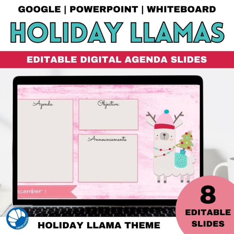 Llama Daily Slides | Holiday-Themed Agenda & Morning Meeting Slides