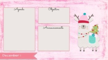Llama Daily Slides | Holiday-Themed Agenda & Morning Meeting Slides, image 2