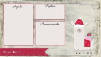 Llama Daily Slides | Holiday-Themed Agenda & Morning Meeting Slides, image 4