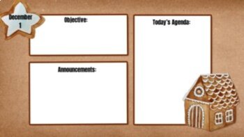 Google slides daily agenda template editable Gingerbread theme 12 slides, image 3