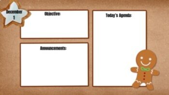 Google slides daily agenda template editable Gingerbread theme 12 slides, image 4