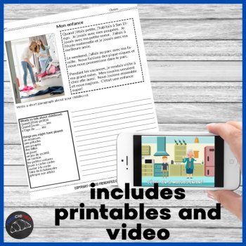 French CI curriculum imparfait  level 2 unit 4 plans - Quand j'étais petit.e, image 2