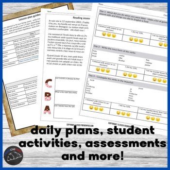 French CI curriculum imparfait  level 2 unit 4 plans - Quand j'étais petit.e, image 3