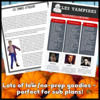 French autumn fall reading vocabulary and culture - l'automne activities bundle, image 4