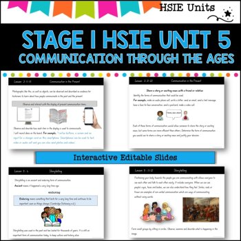 STAGE 1 UNIT 5  NSW DET HSIE unit History of Communication yrs 1-2 Complete Unit, image 3