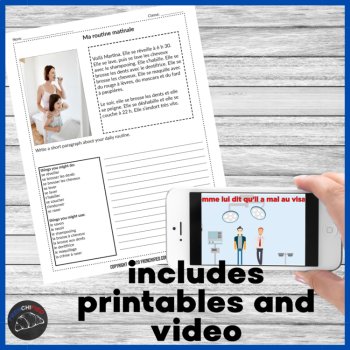 French Comprehensible Input unit 2 for level 2 Je me prépare complete unit plan, image 2