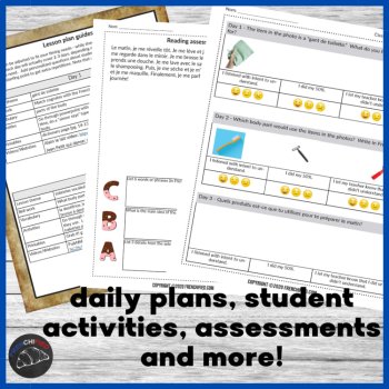 French Comprehensible Input unit 2 for level 2 Je me prépare complete unit plan, image 3