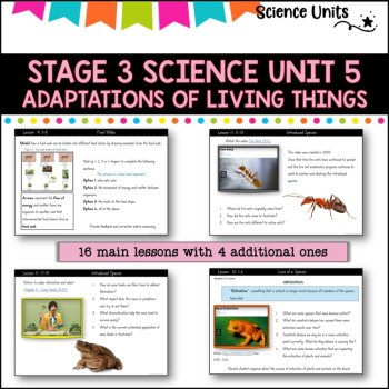 STAGE 3 UNIT 5 NSW aligned. Adaptations of living things Grade 5-6 Complete Unit, image 4