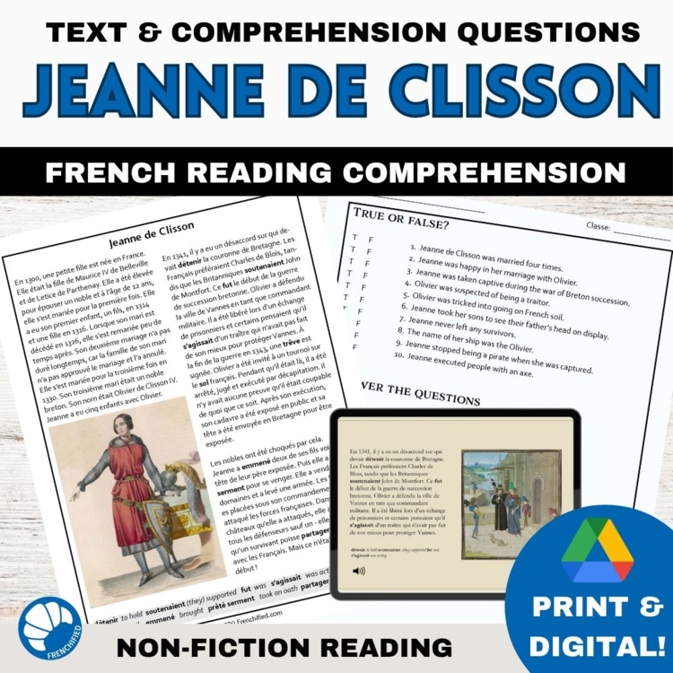 Jeanne de Clisson | Intermediate French Reading Comprehension