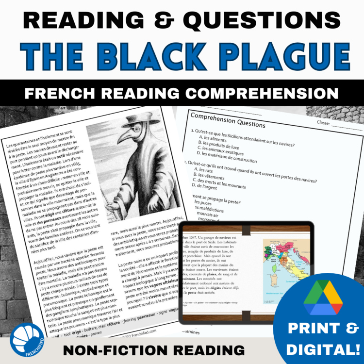 Intermediate French Reading Comprehension: La Peste Noire / Black Plague