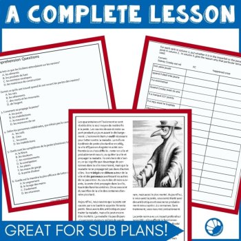 Intermediate French Reading Comprehension: La Peste Noire / Black Plague, image 2