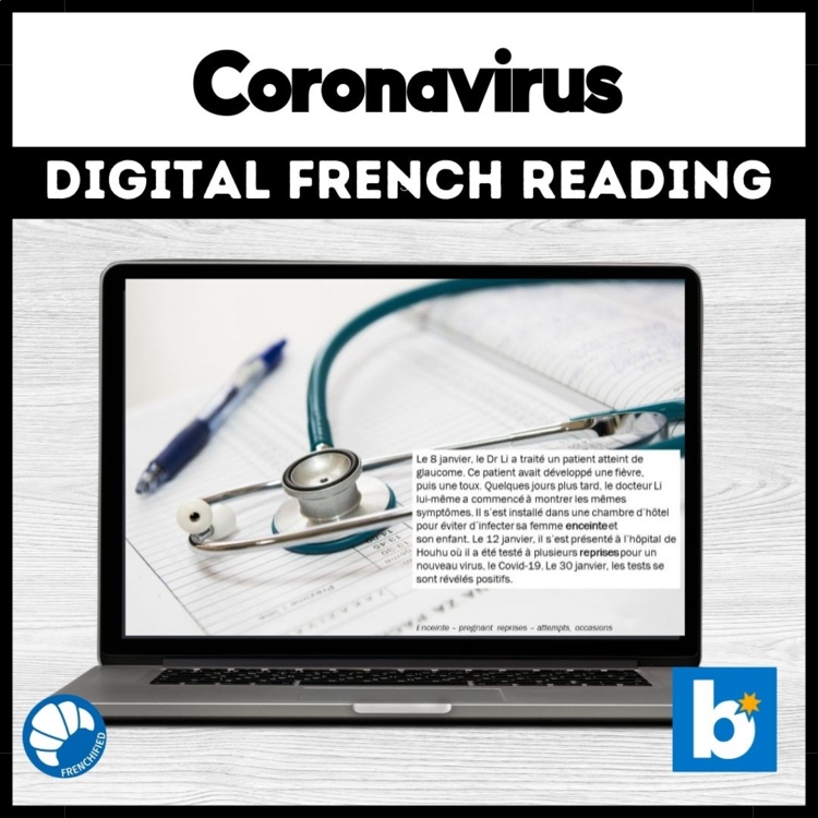 STEM in French reading comprehension and questions COVID Coronavirus