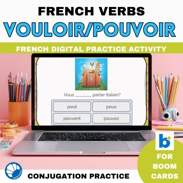 Vouloir Pouvoir Games | French Verb Conjugation Boom Cards