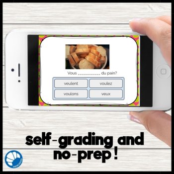 Vouloir Pouvoir Games | French Verb Conjugation Boom Cards, image 2