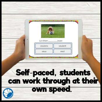 Vouloir Pouvoir Games | French Verb Conjugation Boom Cards, image 3