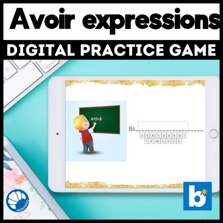 French Grammar Boom Cards Avoir Expressions Verb Practice for Beginners
