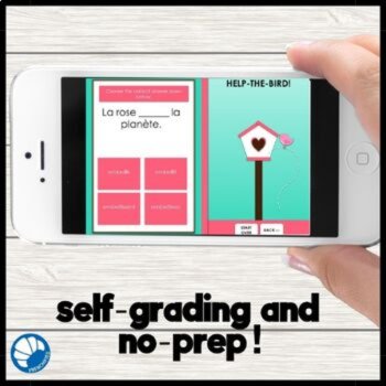 French IR verbs conjugation digital practice activity French Boom cards, image 2