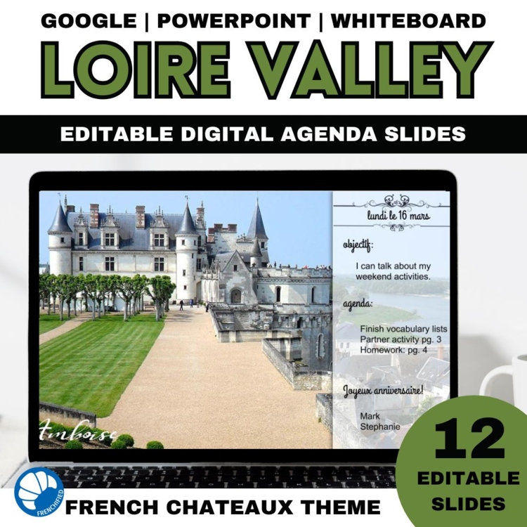 French Agenda Slides | Loire Valley Castles Daily Agenda