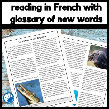 Intermediate French Reading Comprehension: Dangerous Animals + Questions, image 2